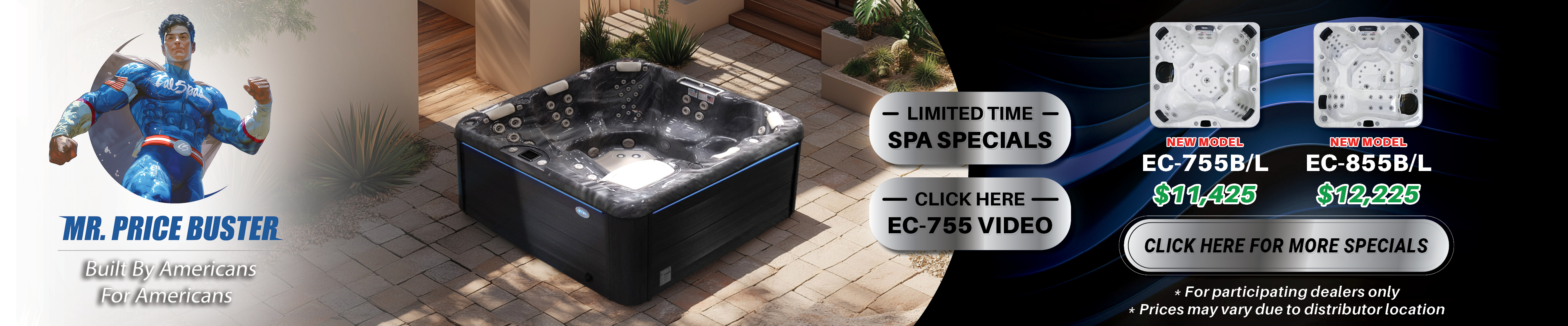 Calspas hot tub being used in a family setting - Maroa